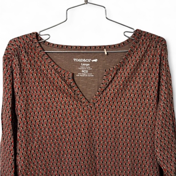 Toad&Co Earthy Toned Tunic “Tamaya Dos Tunic” Size L - Picture 2 of 7